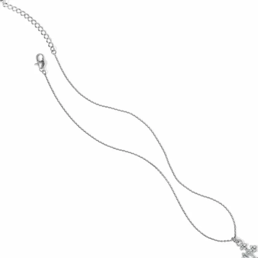 Brighton Abbey Cross Necklace Silver Clearance
