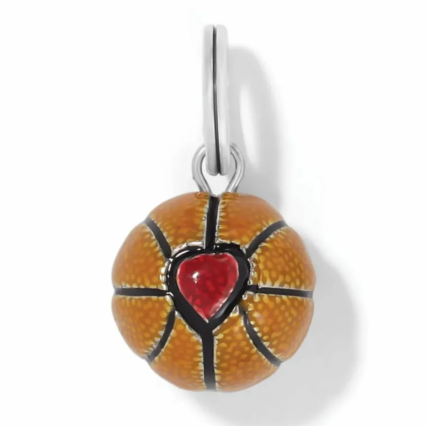 Brighton ABC Basketball Charm Silver-Orange Discount