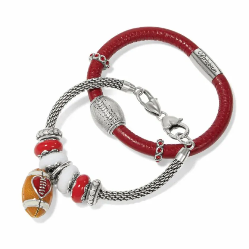 Brighton ABC Football Charm Silver-Orange Online