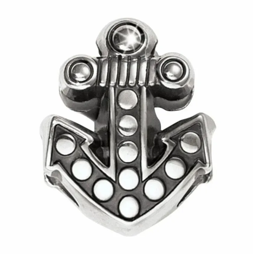 Brighton Ahoy Anchor Double Bead Silver Fashion