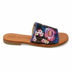 Brighton Akira Embroidered Slide Sandals Multi Outlet