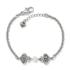 Brighton Alcazar Amor Pearl Bracelet Silver-Pearl New