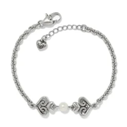 Brighton Alcazar Amor Pearl Bracelet Silver-Pearl New