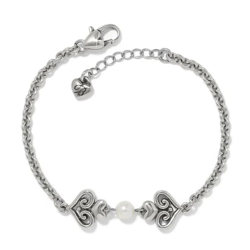 Brighton Alcazar Amor Pearl Bracelet Silver-Pearl New