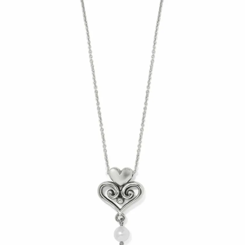 Brighton Alcazar Amor Pearl Pendant Necklace Silver-Pearl Online
