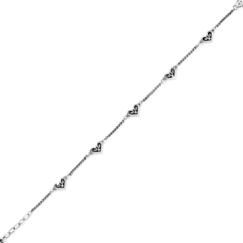 Brighton Alcazar Heart Anklet Silver Discount