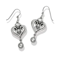 Brighton Alcazar Heart Glint French Wire Earrings Silver Outlet