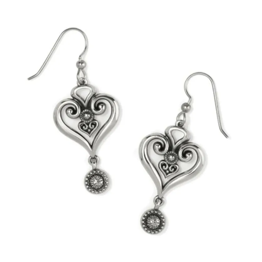 Brighton Alcazar Heart Glint French Wire Earrings Silver Outlet