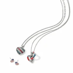 Brighton Americana Heart Necklace Multi Discount