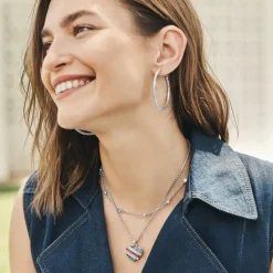 Brighton Americana Heart Necklace Multi Discount