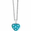 Brighton Amore Shades Joy Heart Necklace Silver-Blues Discount