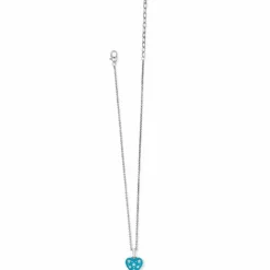 Brighton Amore Shades Joy Heart Necklace Silver-Blues Discount