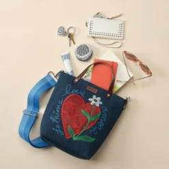 Brighton Amoreheart Embroidered Medium Messenger Bag Multi Sale