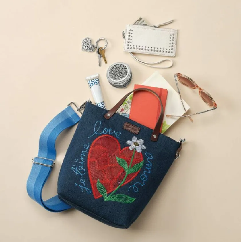 Brighton Amoreheart Embroidered Medium Messenger Bag Multi Sale