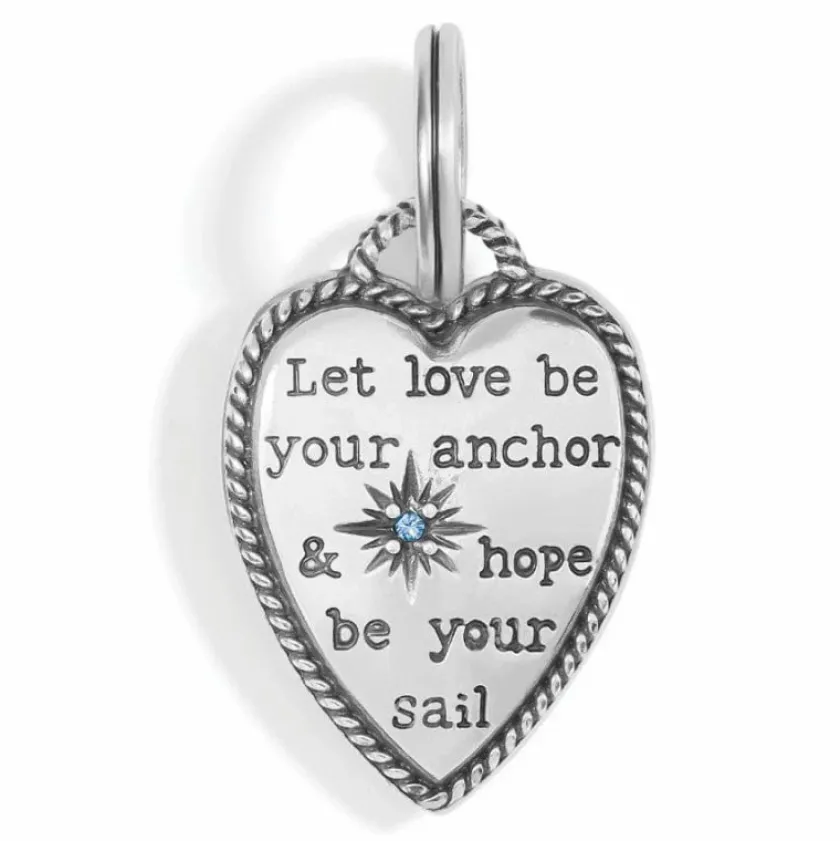 Brighton Anchor And Soul Charm Silver-Blue Best