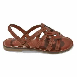 Brighton Anya Flat Sandals Caramel Fashion