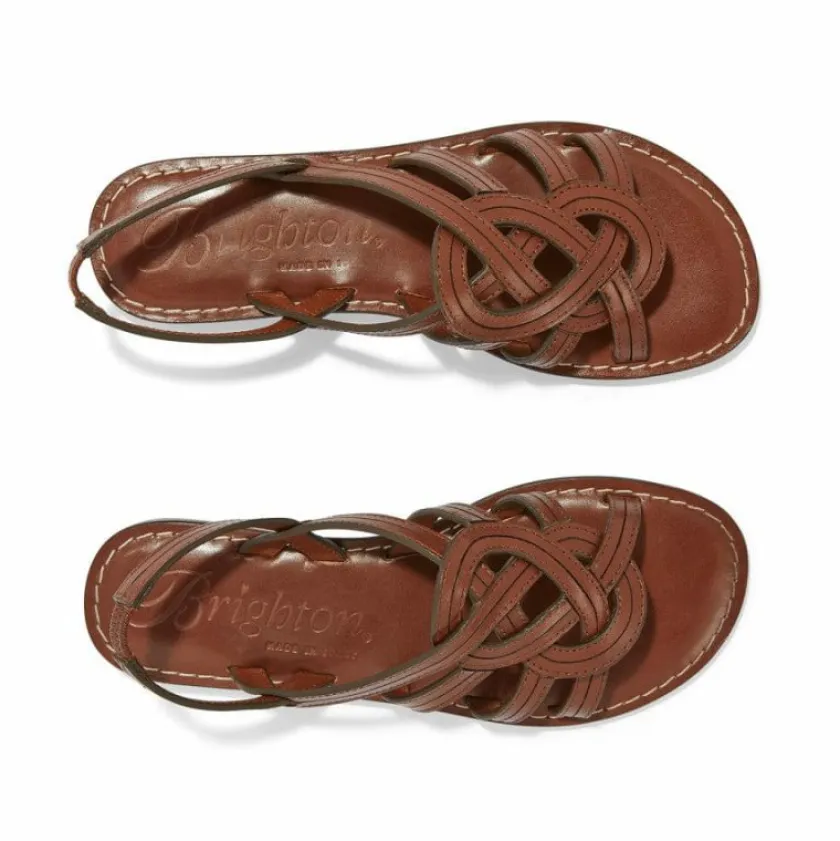 Brighton Anya Flat Sandals Caramel Fashion