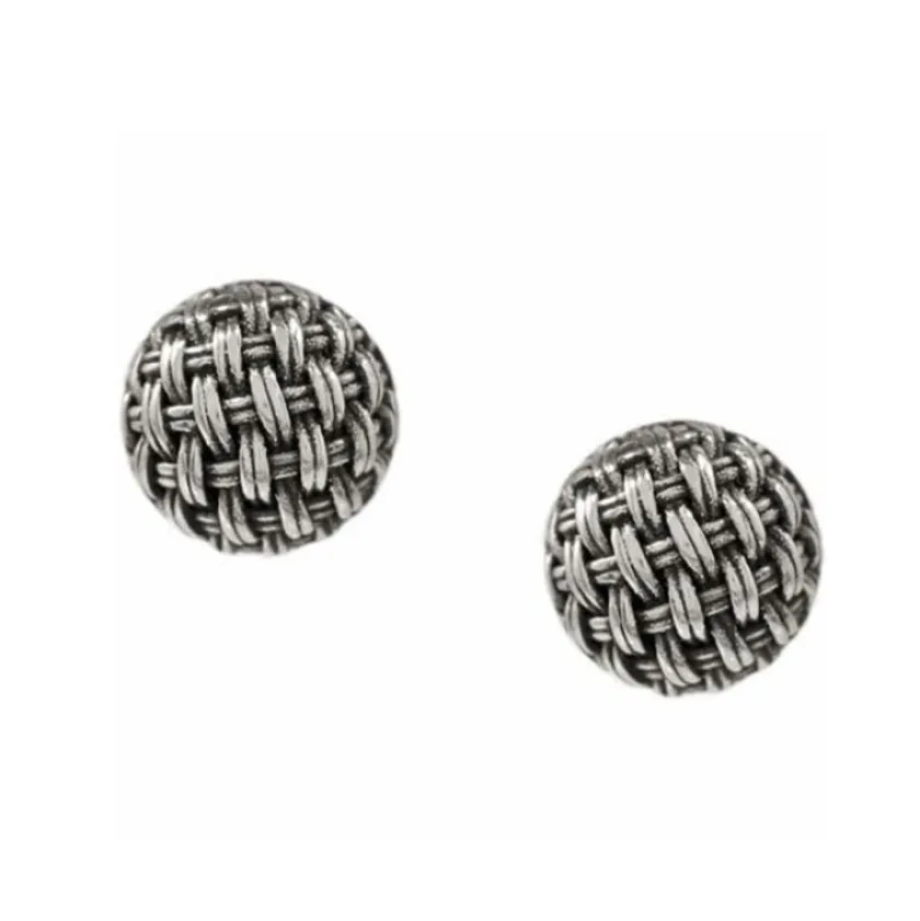 Brighton Artisan Ball Post Earrngs Silver Discount