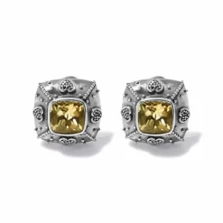 Brighton Bali Citrine Java Post Earrings Silver-Citrine Outlet