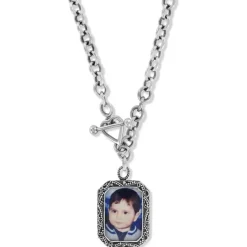 Brighton Balis Wish Photo Necklace Silver Fashion