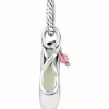 Brighton Ballet Shoe Charm Silver-Pink Outlet