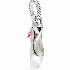 Brighton Ballet Shoe Charm Silver-Pink Outlet