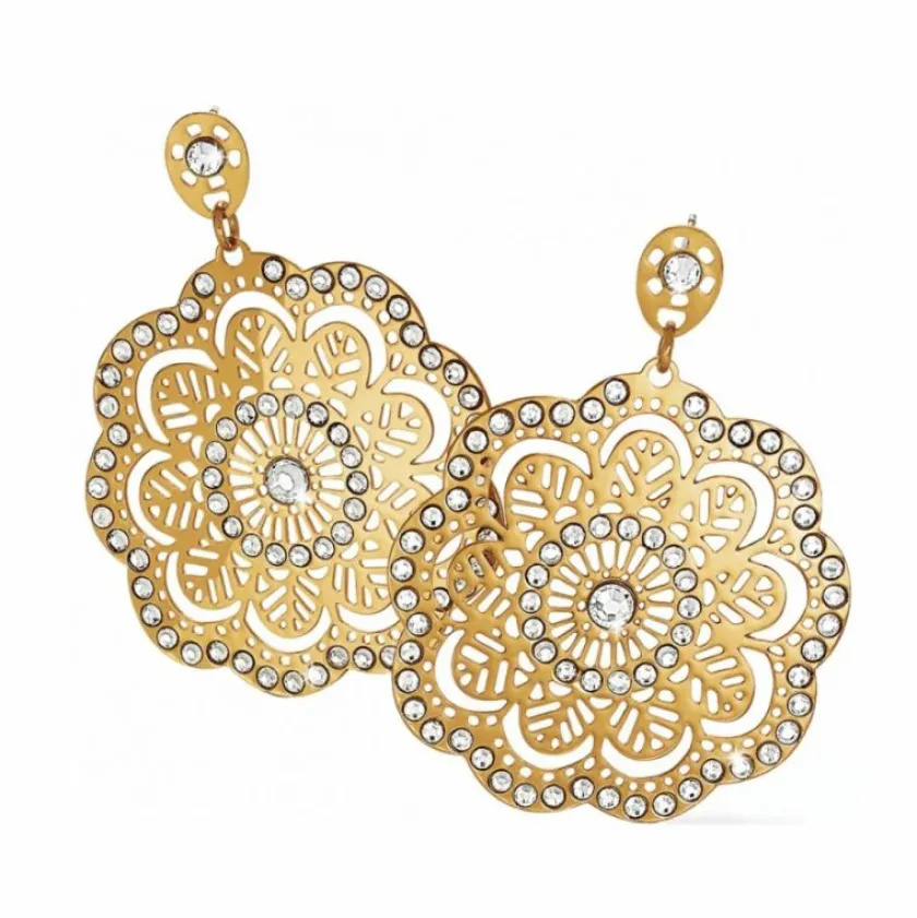 Brighton Bella Lace Post Drop Earrings Gold Outlet