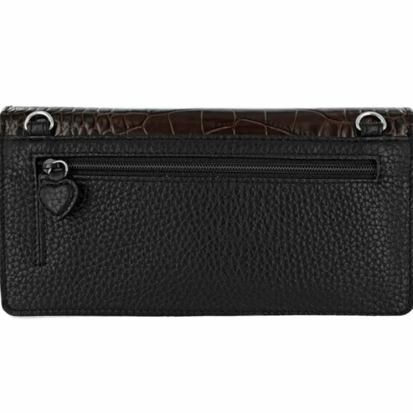 Brighton Bella Luna Large Wallet Chocolate-Black Fashion