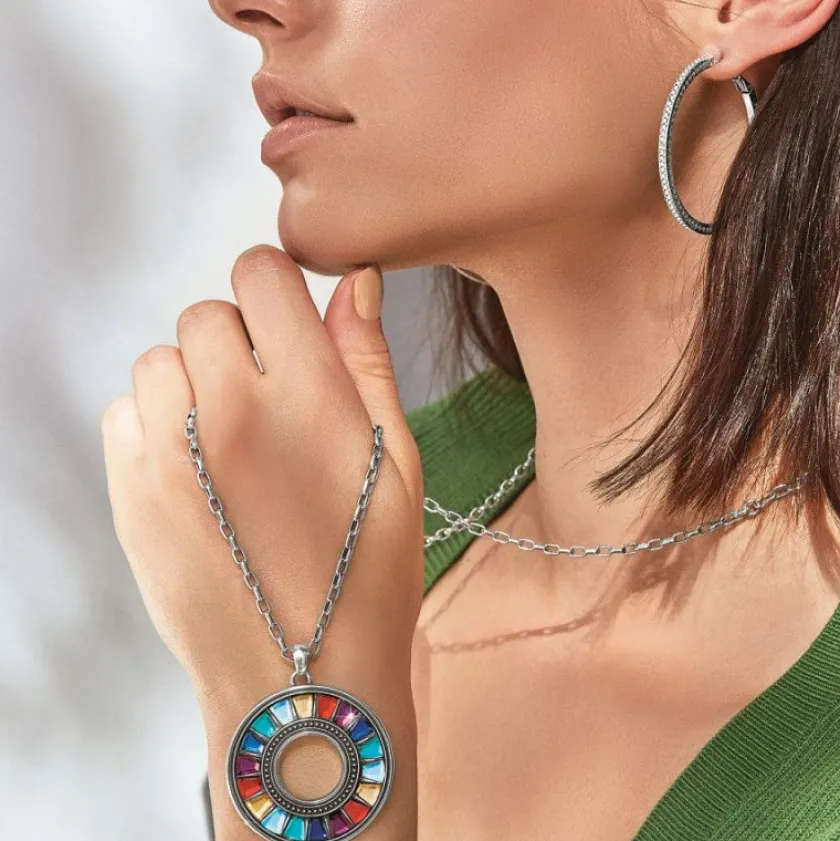 Brighton Bellissima Gems Large Necklace Silver-Multi Hot