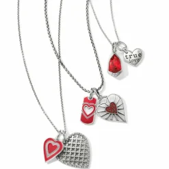 Brighton Beloved Heart Amulet Silver-Red Fashion