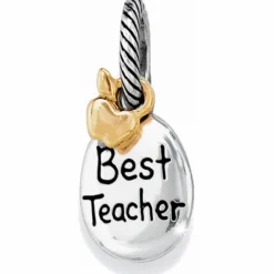 Brighton Best Teacher Charm Silver-Gold Hot
