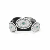 Brighton Blackbird Concho Belt Black-Turquoise Fashion