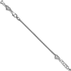 Brighton Blooming Heart Charm Bracelet Silver-Pink Sale