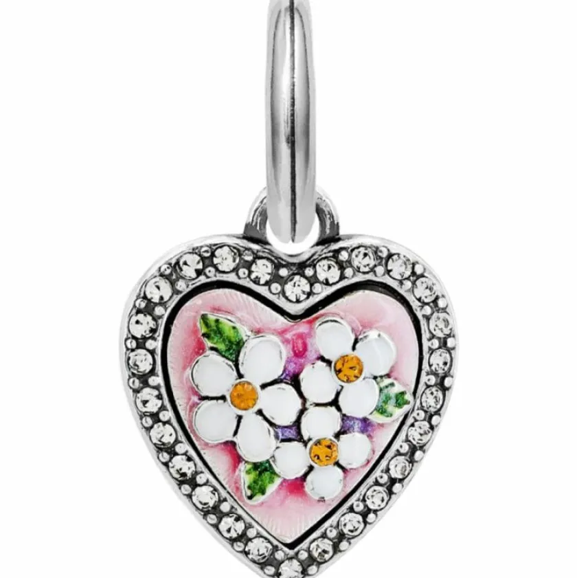 Brighton Blooming Heart Charm Bracelet Silver-Pink Sale