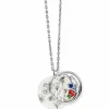 Brighton Blossom Hill Butterfly Shell Necklace Silver-Multi Hot