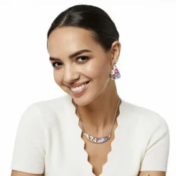 Brighton Blossom Hill Rouge Collar Necklace Red-Multi New