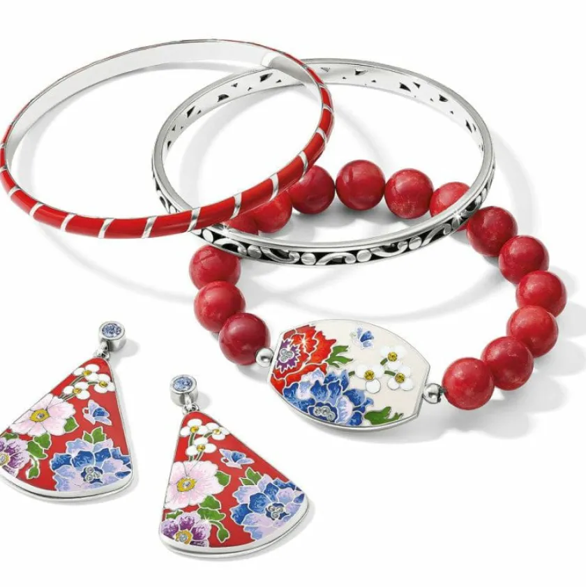 Brighton Blossom Hill Rouge Post Drop Earrings Red-Multi Best