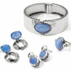 Brighton Blue Moon Hinged Bangle Silver-Blue Fashion
