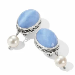 Brighton Blue Moon Leverback Earrings Silver-Blue Discount