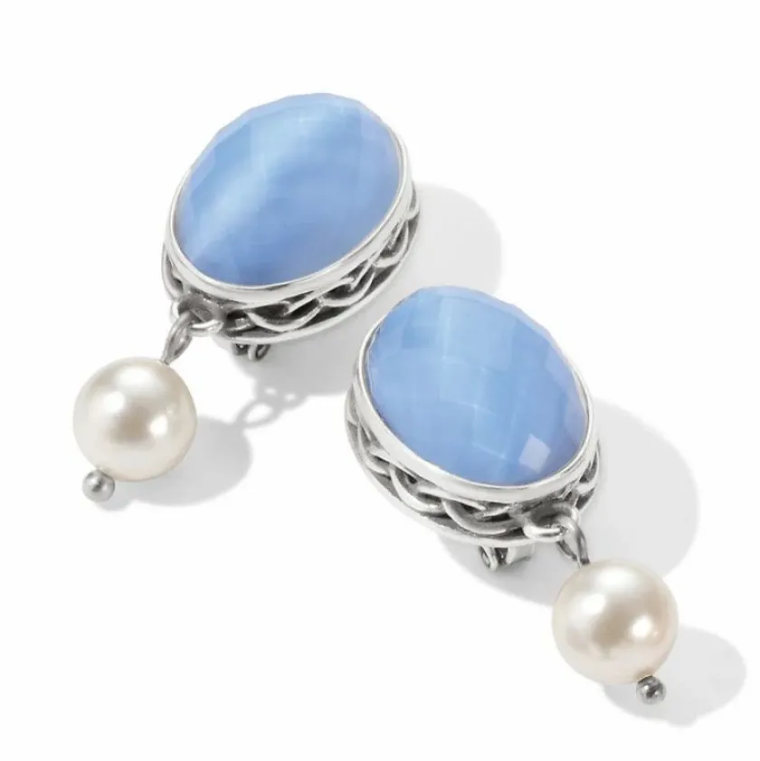 Brighton Blue Moon Leverback Earrings Silver-Blue Discount