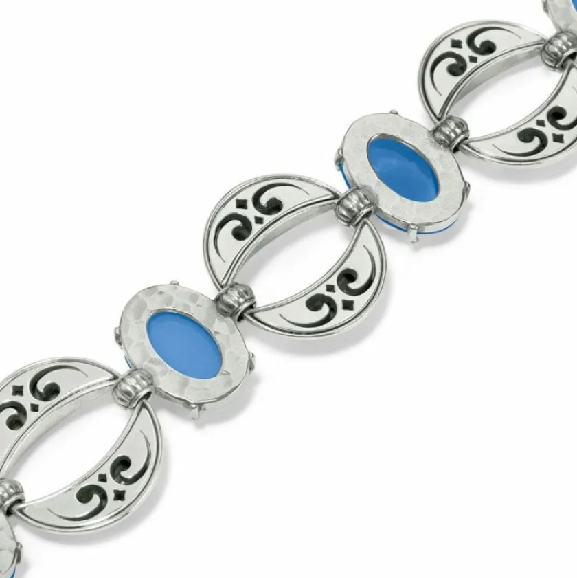 Brighton Blue Moon Link Bracelet Silver-Blue New