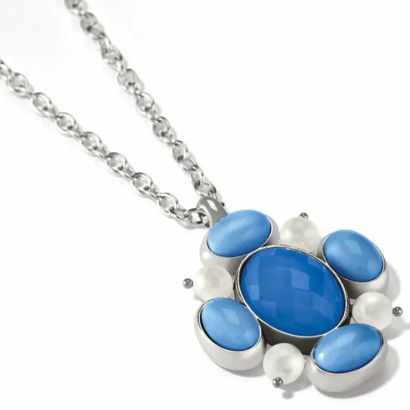 Brighton Blue Moon Pendant Long Necklace Silver-Blue Online