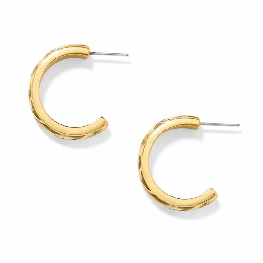 Brighton Botanique Butterfly Hoop Earrings Gold-Multi Fashion