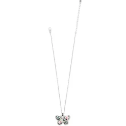 Brighton Botanique Butterfly Necklace Silver-Multi Clearance