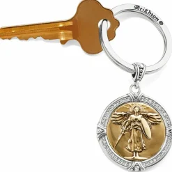 Brighton Brave Angel Key Fob Silver-Gold Sale