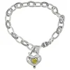 Brighton Buddha Gold Heart Bracelet Silver-Yellow Sale