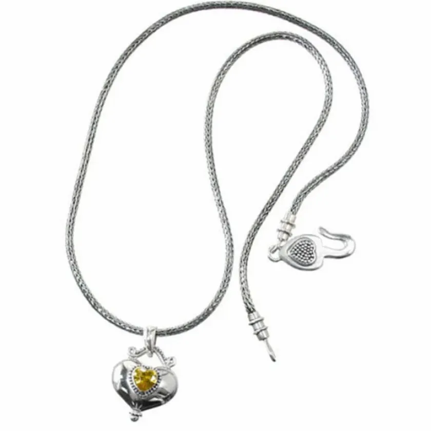 Brighton Buddha Gold Heart Necklace Silver-Yellow Outlet