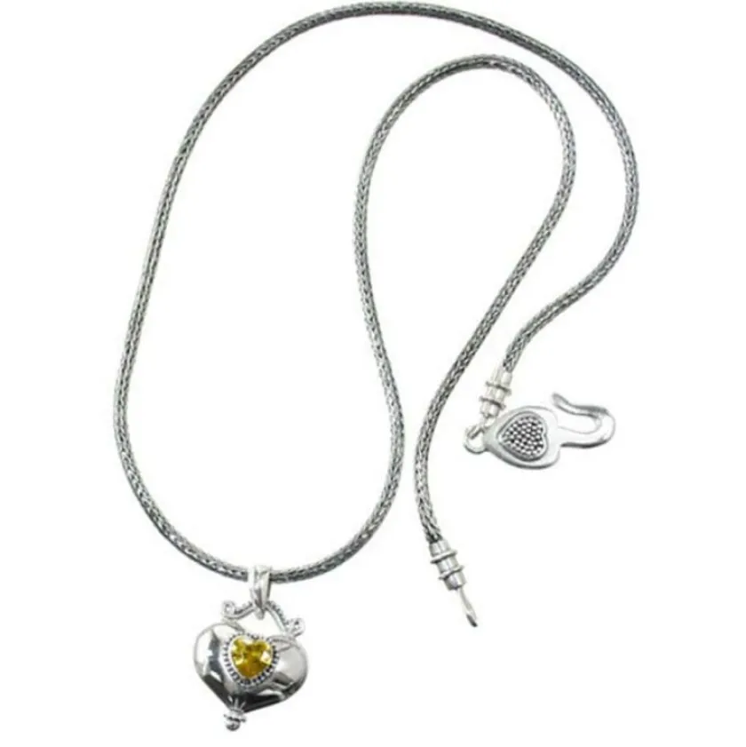 Brighton Buddha Gold Heart Necklace Silver-Yellow Outlet