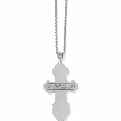 Brighton Calvary Cross Convertible Necklace Silver Discount