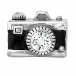 Brighton Camera Bead Silver-Black Clearance